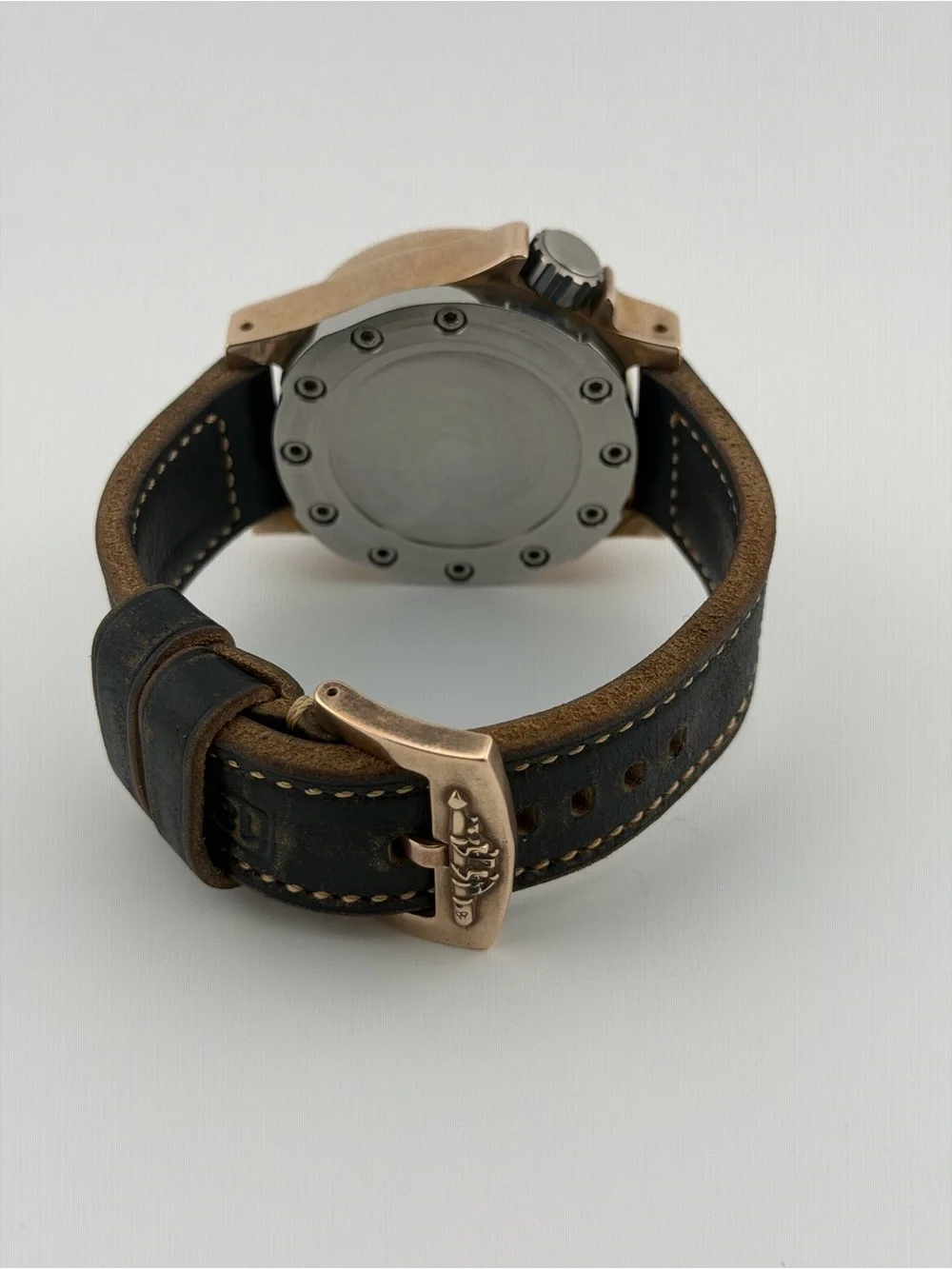 IMMELMANN - SUPER RARE - Handmade polished bronze - ETA2892-2A; custom strap